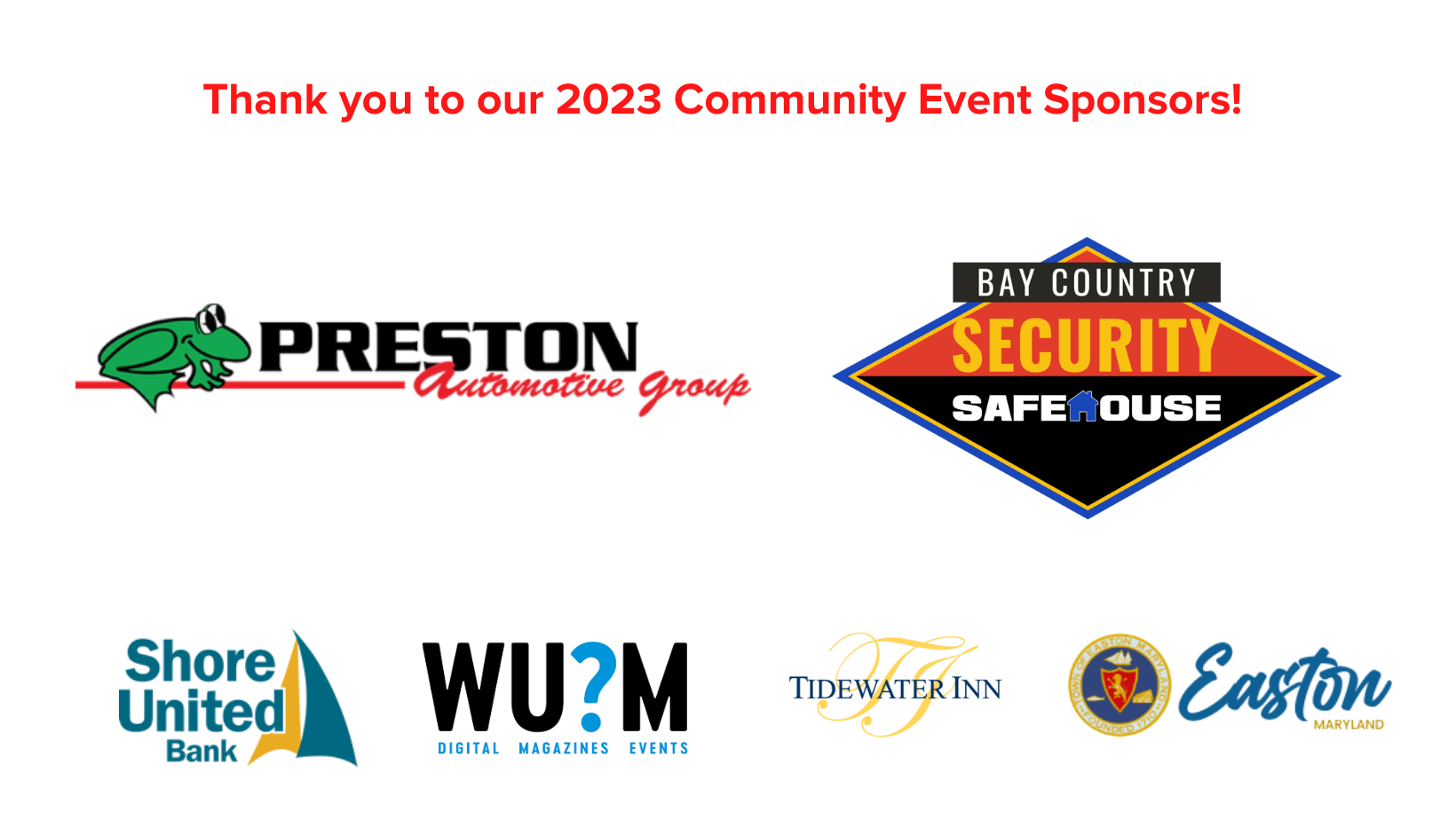 Thank you to our 2023 Community Event Sponsors! (3)